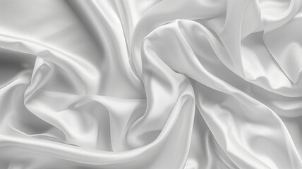 Obraz premium abstract background, white satin background white luxury fabric background. white silk background Generative AI