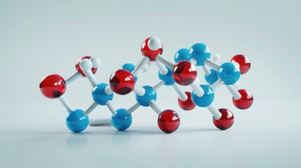 Asparagine, L-asparagine, Asn molecule. Asparagine (L-asparagine, Asn, N) amino acid molecule. Molecular model. 3D rendering