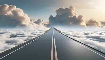Realistic Highways: Three-Dimensional Car Design with Cloud and Line Backdrop