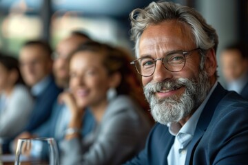 Multiple individuals gathered around a table with wine glasses