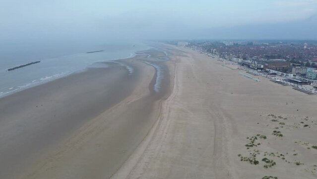 drone video Dunkirk beach France Europe
