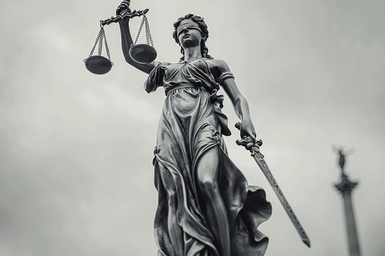 Lady Justice holding sword and scales