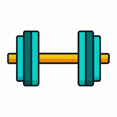 Fitness Dumbbell Vector Illustration Icon