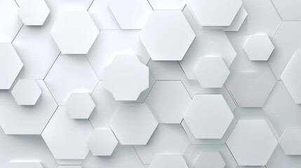 Fototapeta premium 3d white hexagon concept design abstract technology background. white abstract background with hexagon pattern style and seamless concept