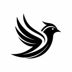 a minimalist natural logo vector art illustration with a bird Logo,