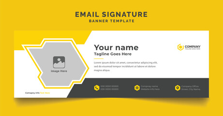 corporate email signature modern creative template mailers personal electronic mail banner design