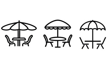 umbrella and chairs