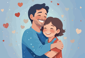 father and son, father and daughter