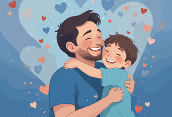 father and son, father and daughter