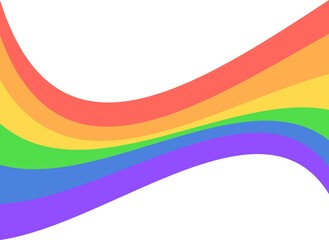Obraz premium background of stripes Rainbow pride flag illustration on white background, lesbian, gay, bisexual, transgender; love people