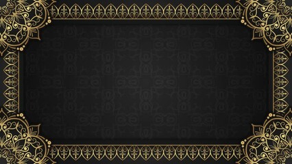 motion background, with golden mandala ornament	

