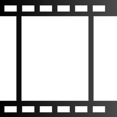 black fil frame with transparent background