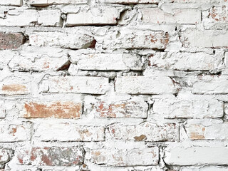 old white brick wall abstract background