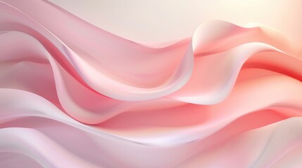 Obraz premium Soft gradient 3D background with smooth curves and empty space for text or images