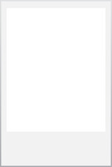 Portrait Polaroid Photo Frame on transparent background