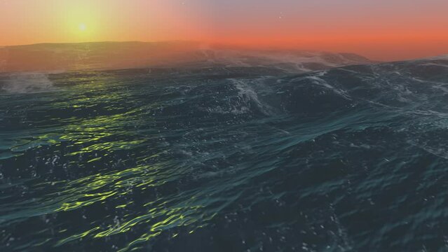 ocean norze, woda horyzont 