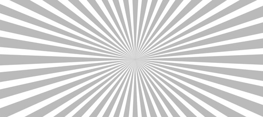 Grey and white sunburst background with rays