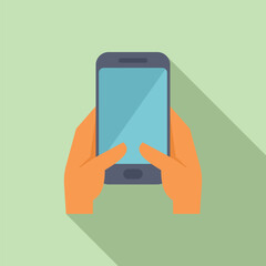 Pair of hands are holding a smartphone, suggesting someone is browsing the internet or using a mobile application