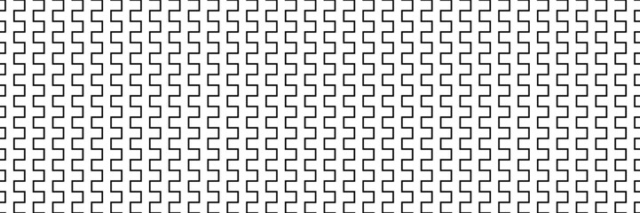 horizontal seamless black square lines design for pattern and background.