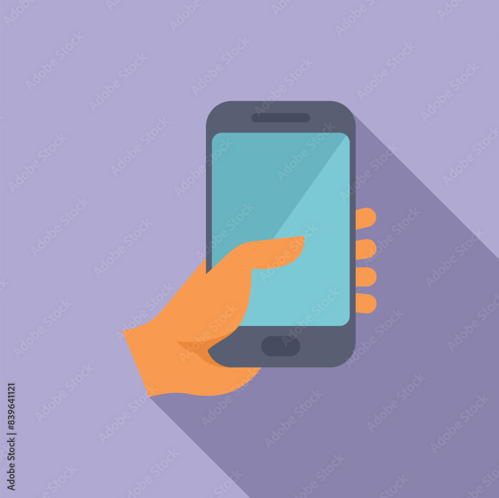 Poster person is using a smartphone, likely browsing the internet or using a mobile application