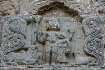 Stone carving in temples shows Indias cultural heritage with sacred art