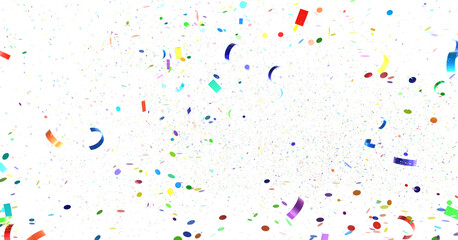  Multicolored confetti on white