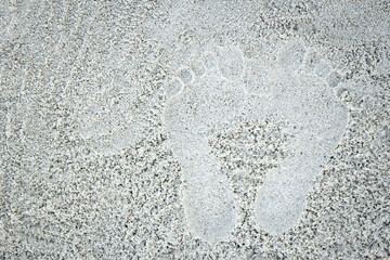 beautiful pattern on the sea sand on nature background