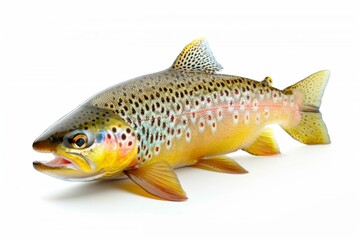 trout isolated on white