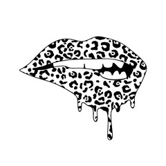 Red lips collection. Vector illustration of sexy woman's lips expressing different emotions, such as smile, kiss, half-open mouth, biting lip, lip licking, tongue out. 