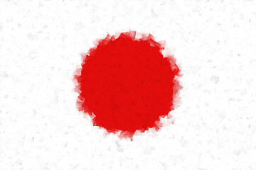 Bandera de Japón diseño arte abstracto