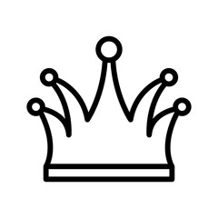 Crown line icon. Crown icon. Luxury icon isolated on white background. Transparent background, minimalist symbol. Vector images