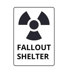 Isolated fallout shelter symbol
