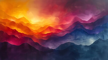 Step into world of vibrant abstraction where warm cool color coexist perfect harmony creating mesmerizing tapestry of balance contrast dynamic interplay of hue evokes sense of unity tranquility
