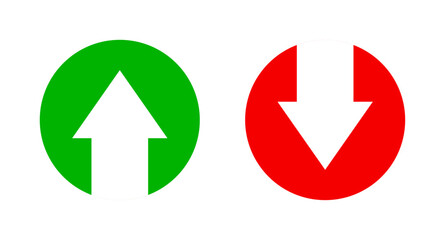 Green arrow up and red arrow down icon © ValGraphic