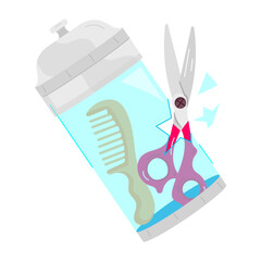  Self Grooming Flat Stickers
