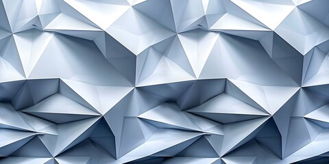 Fototapeta premium Geometric White 3D Triangle Pattern for Web Wallpaper and Design Backdrop. Concept Geometric Pattern, White Triangle, 3D Design, Web Wallpaper, Design Backdrop