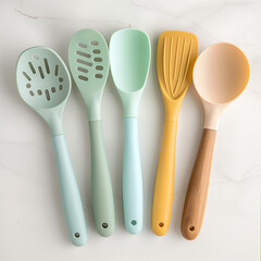 Utensils Set for Cooking and Flavor in a Clean and Organized Design