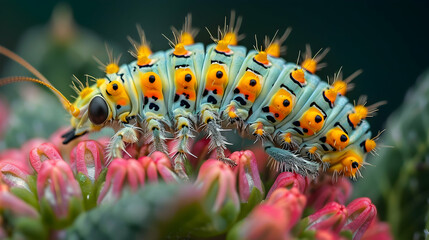 A close-up of nature chaparral insects resting on plants