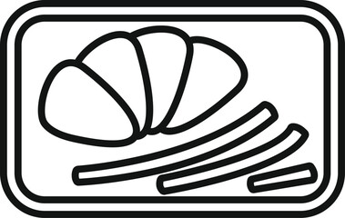 Packaging concept depicted with food inside, representing a takeout meal or grocery store item