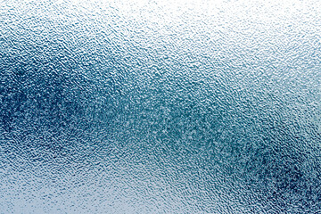 Close-up of frosted blue glass texture background