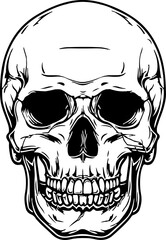 Skull clipart design illustration