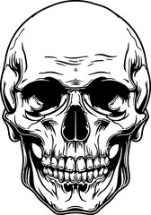 Skull clipart design illustration
