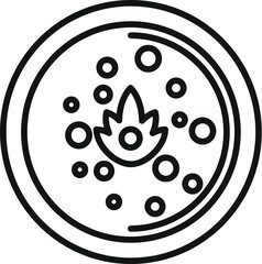 Hot soup bowl cooking, a delicious and comforting meal with simple minimal outline drawing illustration vector design graphic element symbol isolated on white background. Perfect for lunch or dinner