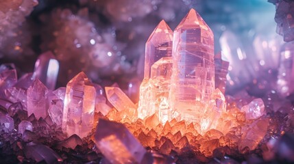 mystical crystal cave, a cave filled with gleaming gemstones and mystical light, a sacred space for reflection, meditation, and spiritual rejuvenation