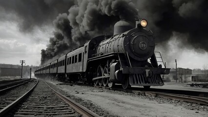 Naklejka premium Coal train 1945