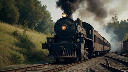 Naklejka premium Coal train 1945