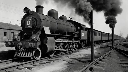 Naklejka premium Coal train 1945