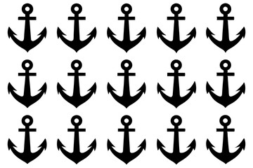 anchor silhouette vector illustration