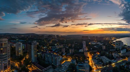 the city never stops giving the best views. AI generated illustration