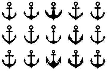 anchor silhouette vector illustration
